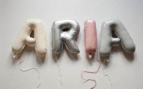 Ceramic letter balloons 